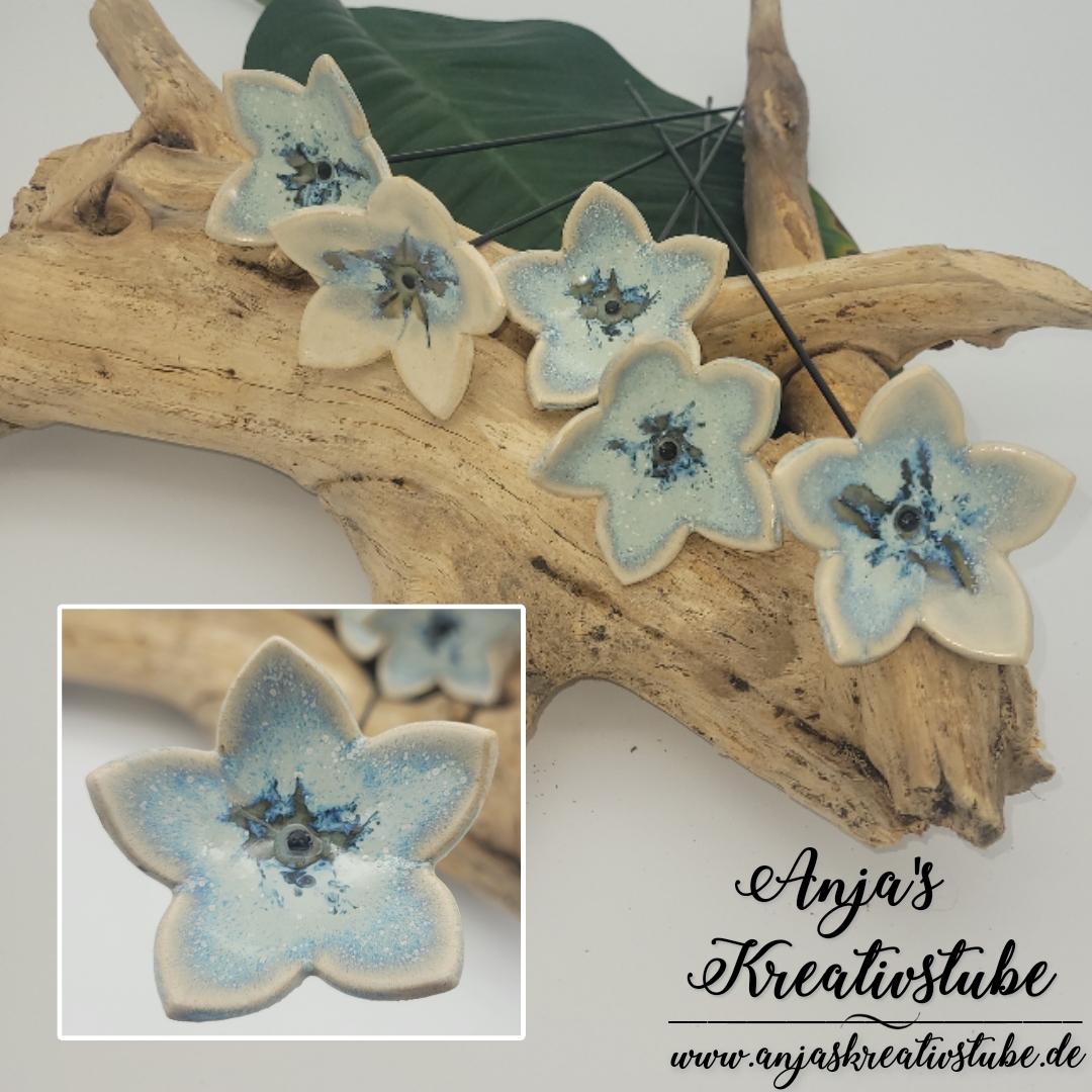 Blumenstecker Eisblume groß
