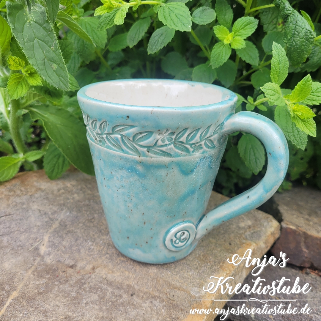 Tasse Zweig türkis